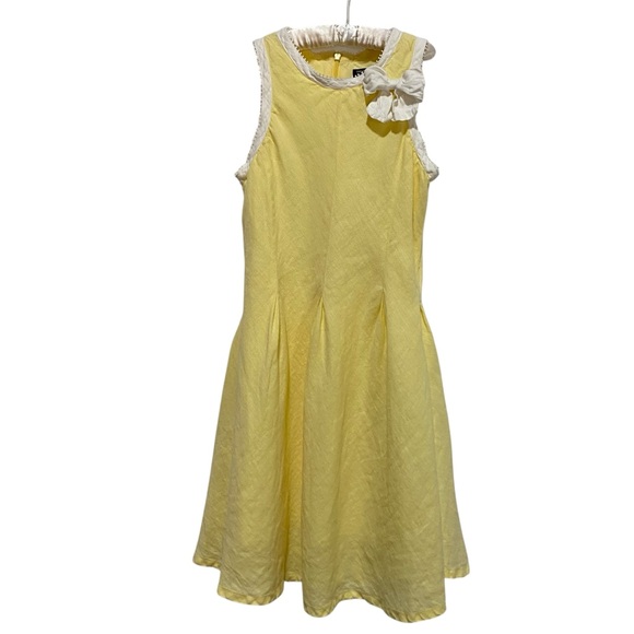 THE CHILDREN’S PLACE Dress Linen Yellow Size 10 Sleeveless Sundress Lined - Picture 14 of 14